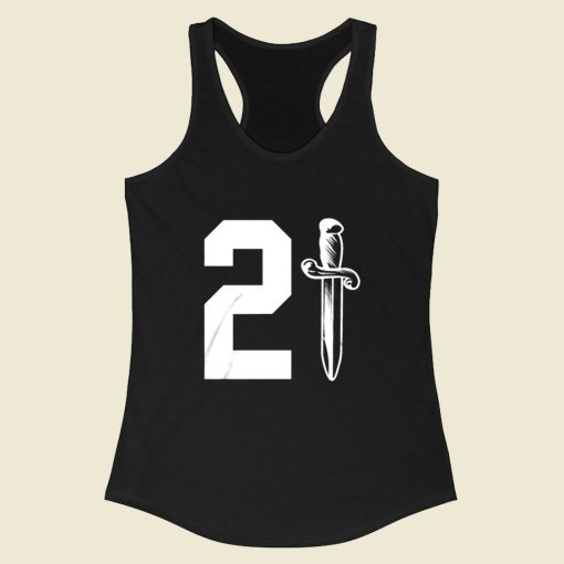 21 Savage Issa Knife Racerback Tank Top