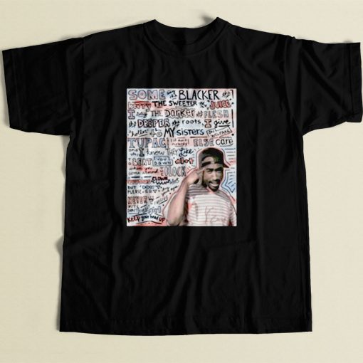 2pac Keep Ya Head Up Lyric 80s Mens T Shirt