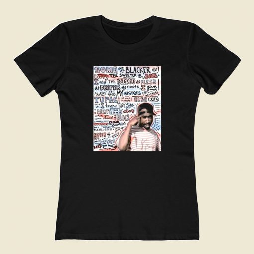 2pac Keep Ya Head Up Lyric 80s Womens T shirt