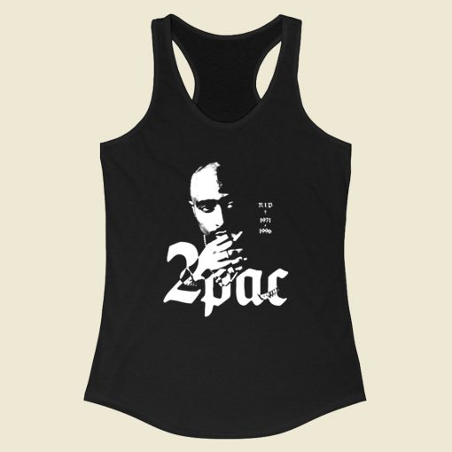 2pac Tupac Shakur King Rap Racerback Tank Top