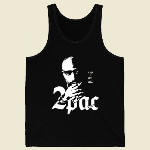 2pac Tupac Shakur King Rap Retro Mens Tank Top