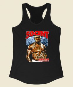 50 Cent Many Man Black Rapper Racerback Tank Top