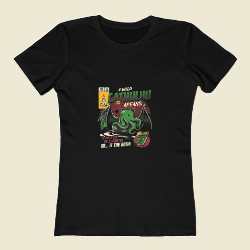 A Wild Cathulhu 80s Womens T shirt