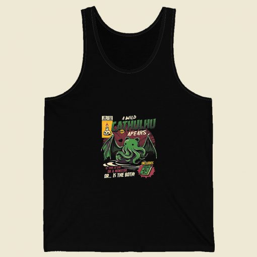 A Wild Cathulhu Retro Mens Tank Top