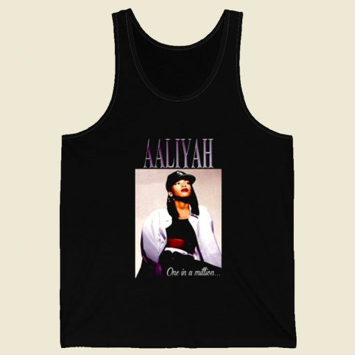 Aaliyah Baby Girl Tribute Retro Mens Tank Top