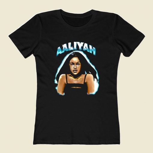 Aaliyah Queen Girl Rapper 80s Womens T shirt