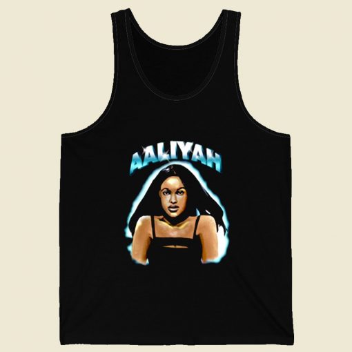 Aaliyah Queen Girl Rapper Retro Mens Tank Top