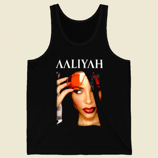 Aaliyah Queen Photoshoot Retro Mens Tank Top