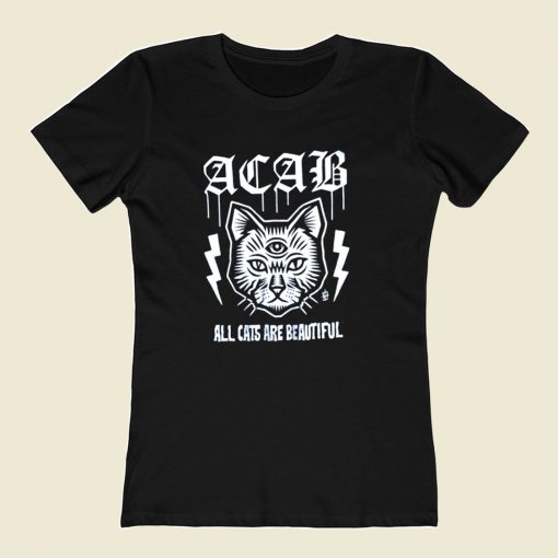 Acab All Cats Are Beautiful 80s Womens T shirt