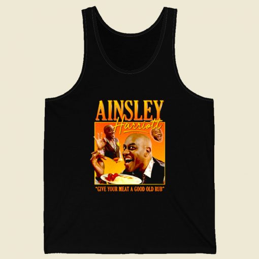 Ainsley Harriott Give Your Meet Old Rub Retro Mens Tank Top