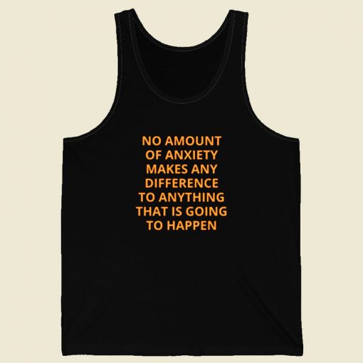 Alan Watts No Amount Of Anxiety Retro Mens Tank Top