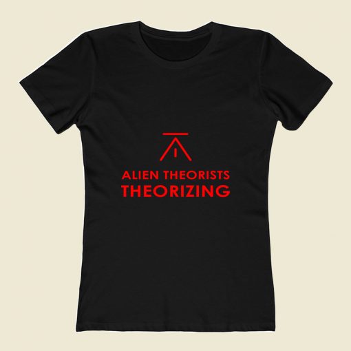 Alien Theorists Theorizing 80s Womens T shirt