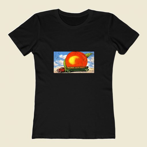 Allman Brothers Eat A Peach Logo 80s Womens T shirt