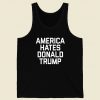 America Hates Trump Retro Mens Tank Top