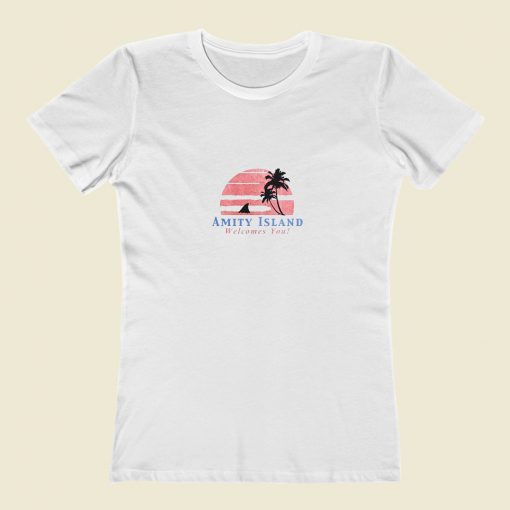 Amity Island Welcomes You Jaws Classic Women T Shirt