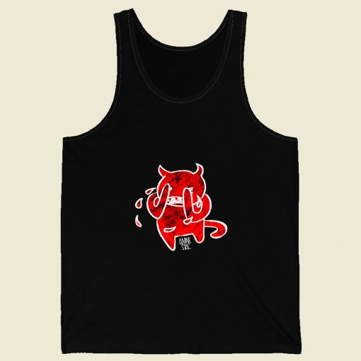 Amnesiac Red Devil Retro Mens Tank Top