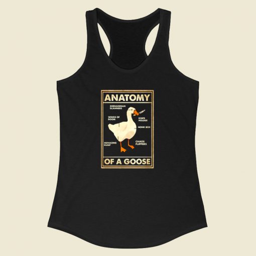 Anatomy Of A Goose Racerback Tank Top