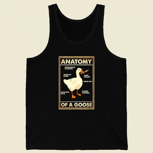 Anatomy Of A Goose Retro Mens Tank Top