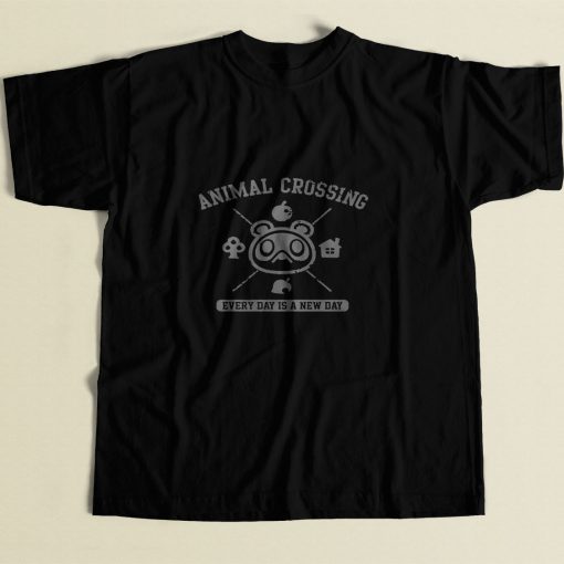 Animal Crossing Every Day Is A New Day 80s Mens T Shirt
