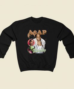 Asap Rocky Photoshoot 80s Sweatshirt Style