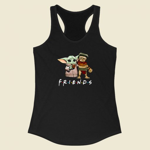 Baby Babu Frik And Baby Yoda Friends Racerback Tank Top