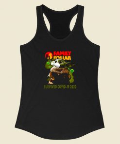 Baby Yoda Family Dollar Survived Covid 19 Racerback Tank Top