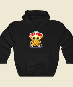 Baby Yoda Hug Pizza Papa Johns Cool Hoodie Fashion