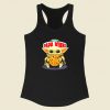 Baby Yoda Hug Pizza Papa Johns Racerback Tank Top