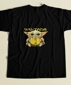 Baby Yoda Hug Wu Tang Clan 80s Mens T Shirt