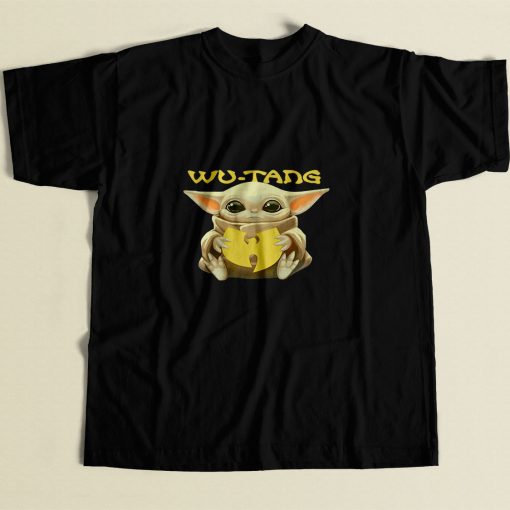 Baby Yoda Hug Wu Tang Clan 80s Mens T Shirt