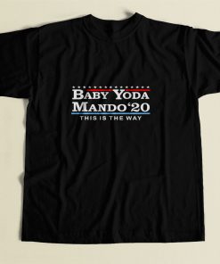 Baby Yoda Mando 2020 80s Mens T Shirt