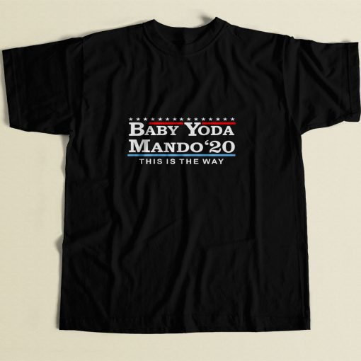 Baby Yoda Mando 2020 80s Mens T Shirt