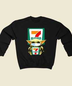 Baby Yoda Mask 7 Eleven Coronavirus 80s Sweatshirt Style