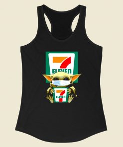 Baby Yoda Mask 7 Eleven Coronavirus Racerback Tank Top