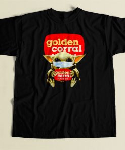 Baby Yoda Mask Golden Corral 80s Mens T Shirt