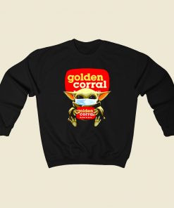 Baby Yoda Mask Golden Corral 80s Sweatshirt Style