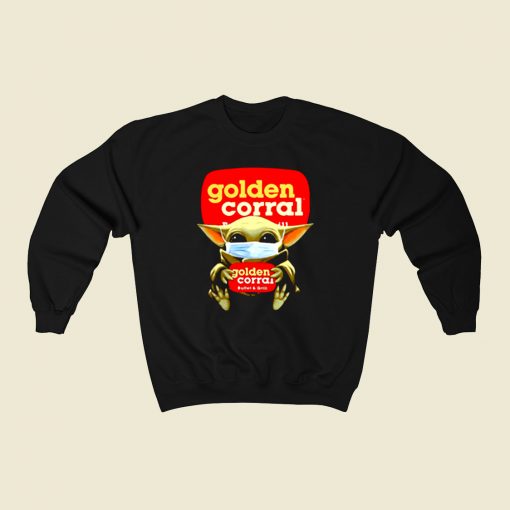 Baby Yoda Mask Golden Corral 80s Sweatshirt Style