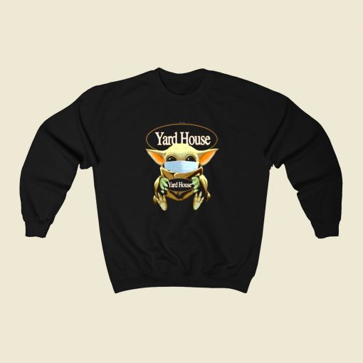 Baby Yoda Mask Hug Yard House 80s Sweatshirt Style