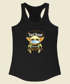 Baby Yoda Mask Hug Yard House Racerback Tank Top