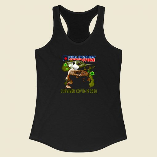 Baby Yoda Real Canadian Superstore Survived Covid 19 Racerback Tank Top