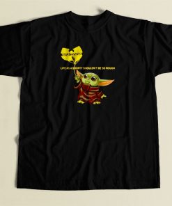 Baby Yoda Wu Tang Clan Life As A Shorty 80s Mens T Shirt