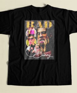 Bad Bunny Photoshoot Collage 80s Mens T Shirt