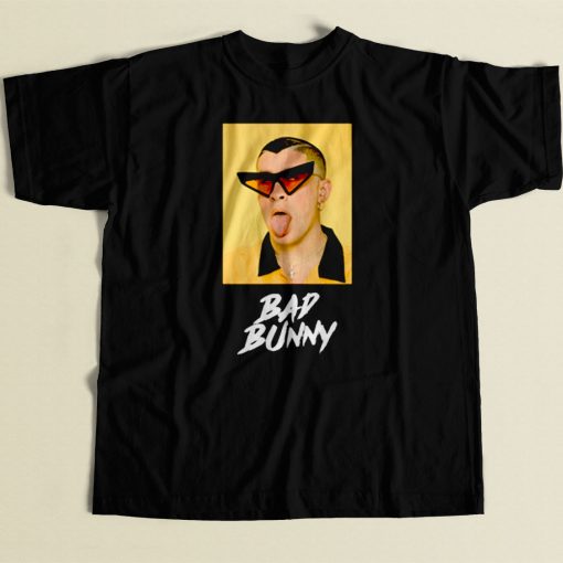 Bad Bunny Wild Tongue 80s Mens T Shirt