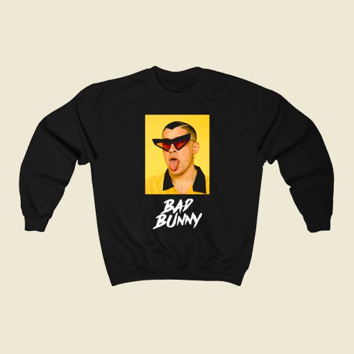 Bad Bunny Wild Tongue 80s Sweatshirt Style