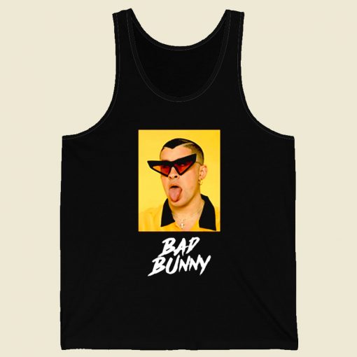 Bad Bunny Wild Tongue Retro Mens Tank Top