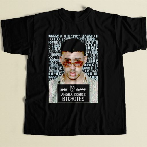 Bad Bunny X 100pre Bichotes 80s Mens T Shirt