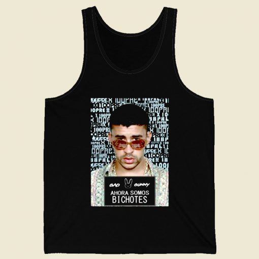 Bad Bunny X 100pre Bichotes Retro Mens Tank Top