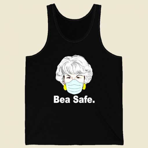 Bea Arthur Wear Mask Be Safe Retro Mens Tank Top