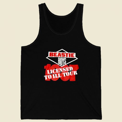 Beastie Boys Licensed To Ill Tour 1987 Retro Mens Tank Top