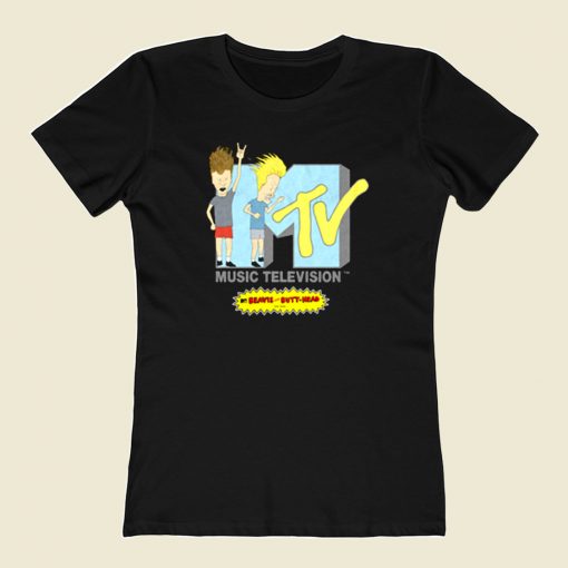 Beavis And Butt Head Rock 80s Womens T shirt